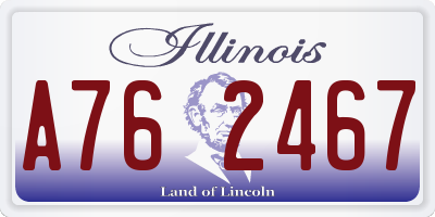 IL license plate A762467