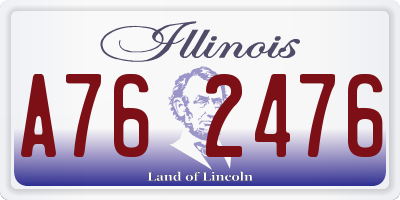 IL license plate A762476