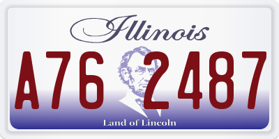 IL license plate A762487