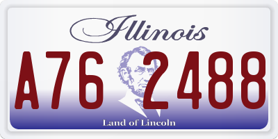 IL license plate A762488