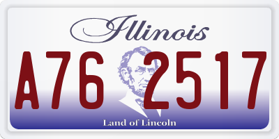 IL license plate A762517