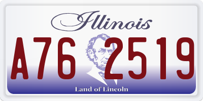 IL license plate A762519