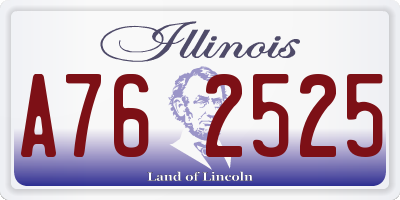 IL license plate A762525
