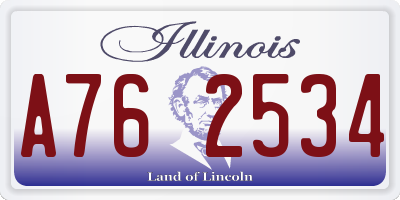 IL license plate A762534