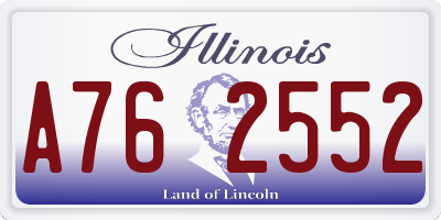 IL license plate A762552