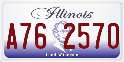 IL license plate A762570
