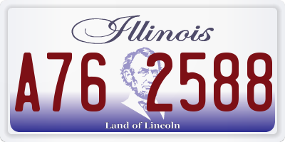 IL license plate A762588
