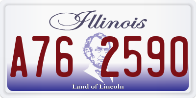 IL license plate A762590