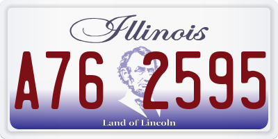 IL license plate A762595