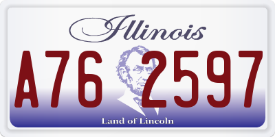 IL license plate A762597