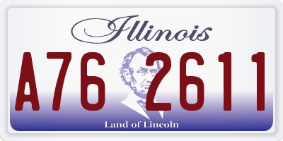IL license plate A762611
