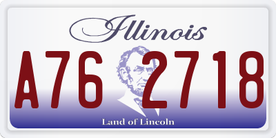 IL license plate A762718