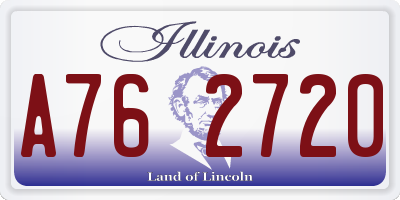 IL license plate A762720