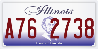 IL license plate A762738