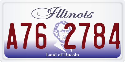 IL license plate A762784