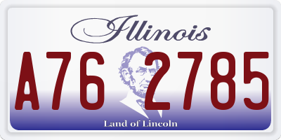 IL license plate A762785