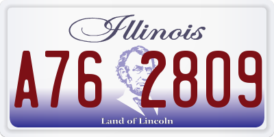 IL license plate A762809