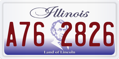 IL license plate A762826