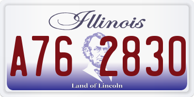 IL license plate A762830