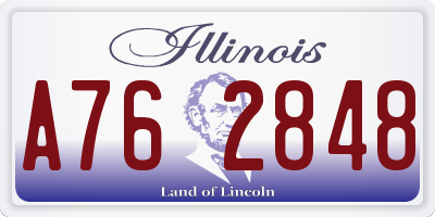 IL license plate A762848