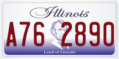 IL license plate A762890