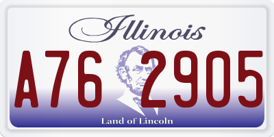 IL license plate A762905