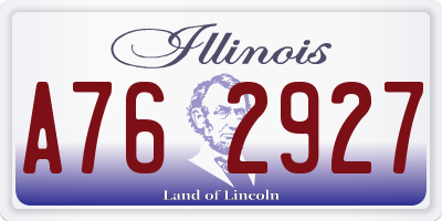 IL license plate A762927