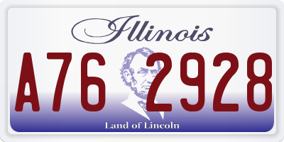 IL license plate A762928