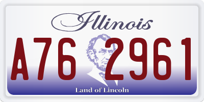 IL license plate A762961