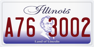 IL license plate A763002