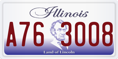 IL license plate A763008