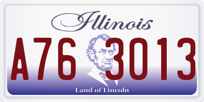 IL license plate A763013
