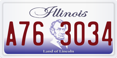 IL license plate A763034