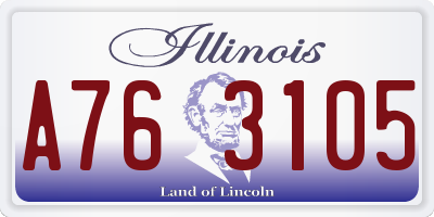 IL license plate A763105