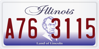 IL license plate A763115