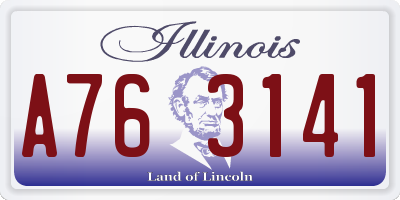 IL license plate A763141