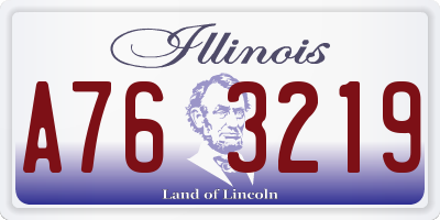 IL license plate A763219