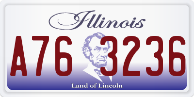 IL license plate A763236