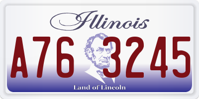 IL license plate A763245