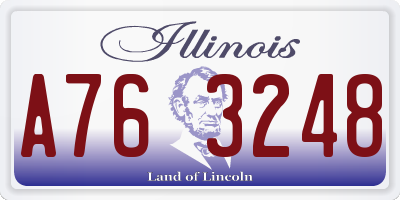 IL license plate A763248