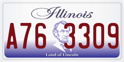 IL license plate A763309
