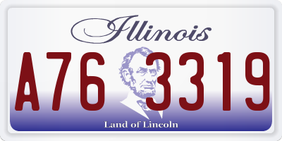 IL license plate A763319