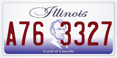 IL license plate A763327