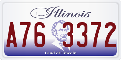 IL license plate A763372