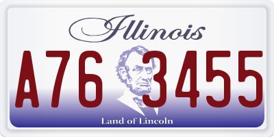 IL license plate A763455
