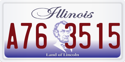 IL license plate A763515