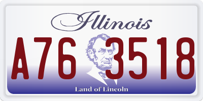 IL license plate A763518