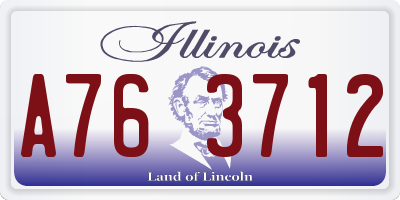 IL license plate A763712