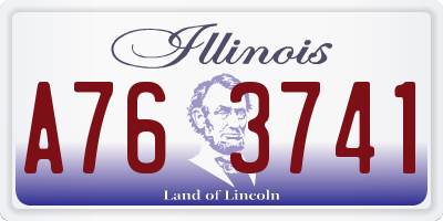 IL license plate A763741