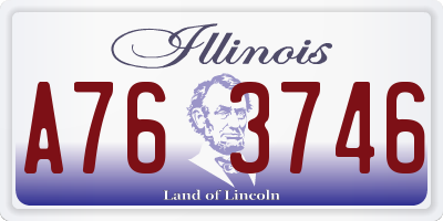 IL license plate A763746